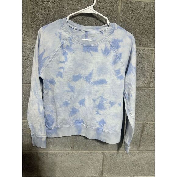 Athleta Sweater Small Purple Tie Dye Pullover Active Crew Neck Sweatshirt - Picture 3 of 3